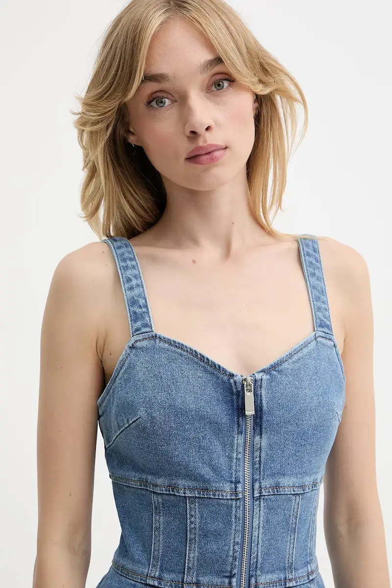 vestito di jeans colore blu RSTRAP miniatura 4