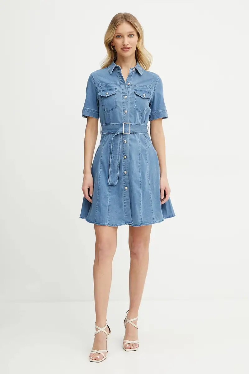 vestito di jeans RIXES colore blu RIXES miniatura 2