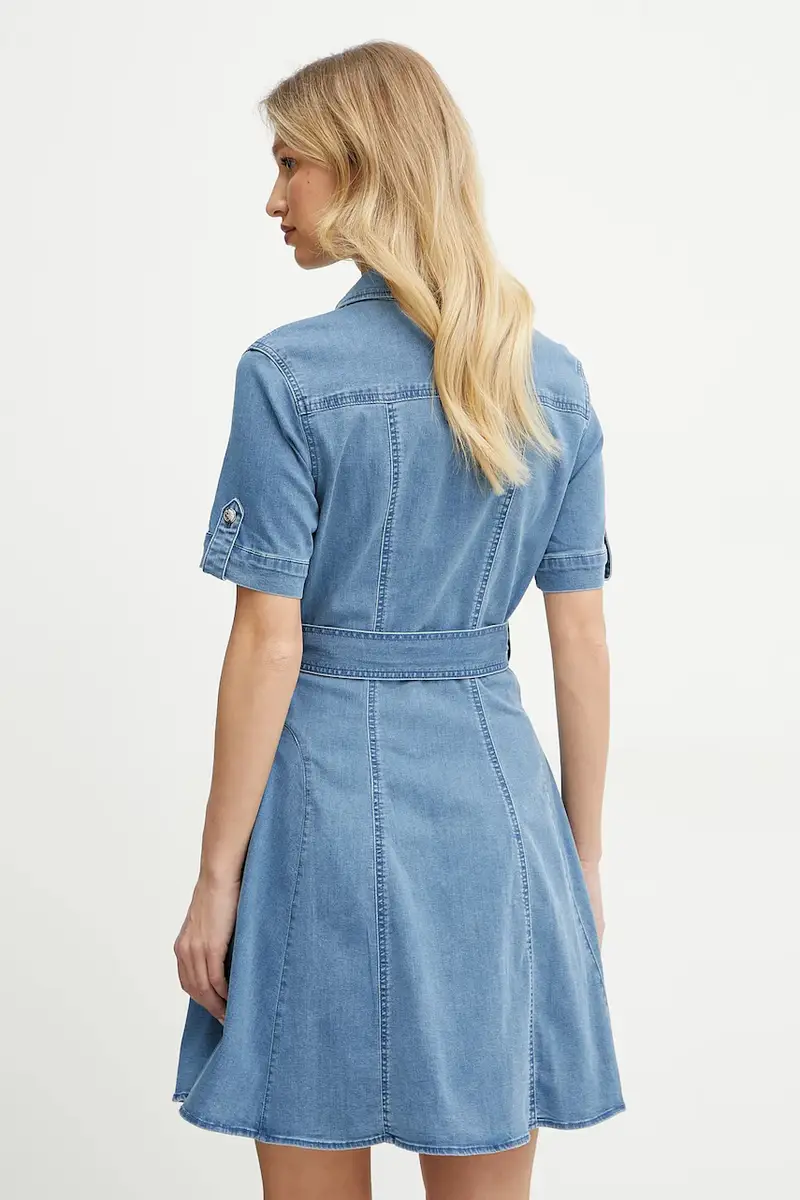 vestito di jeans RIXES colore blu RIXES miniatura 3