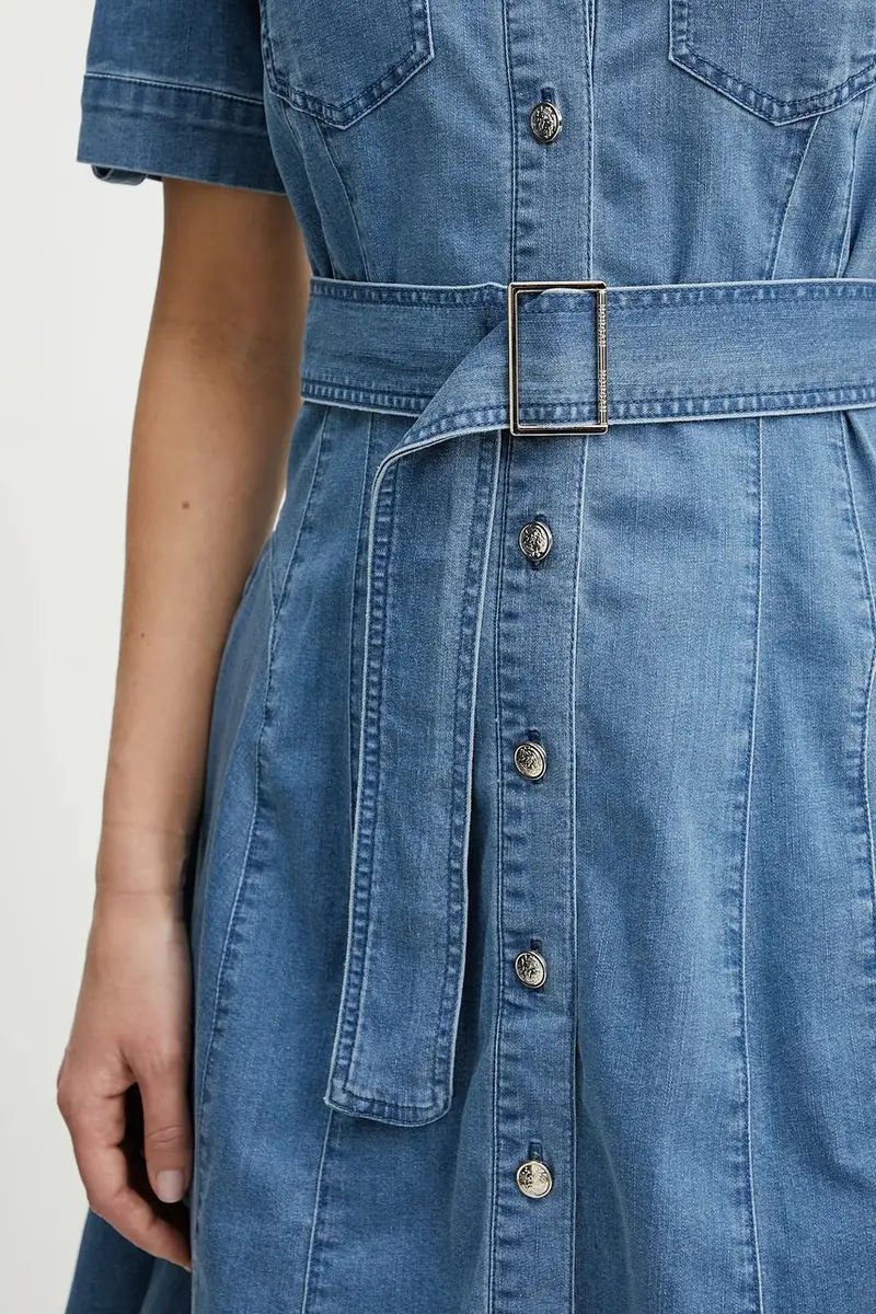 vestito di jeans RIXES colore blu RIXES miniatura 5