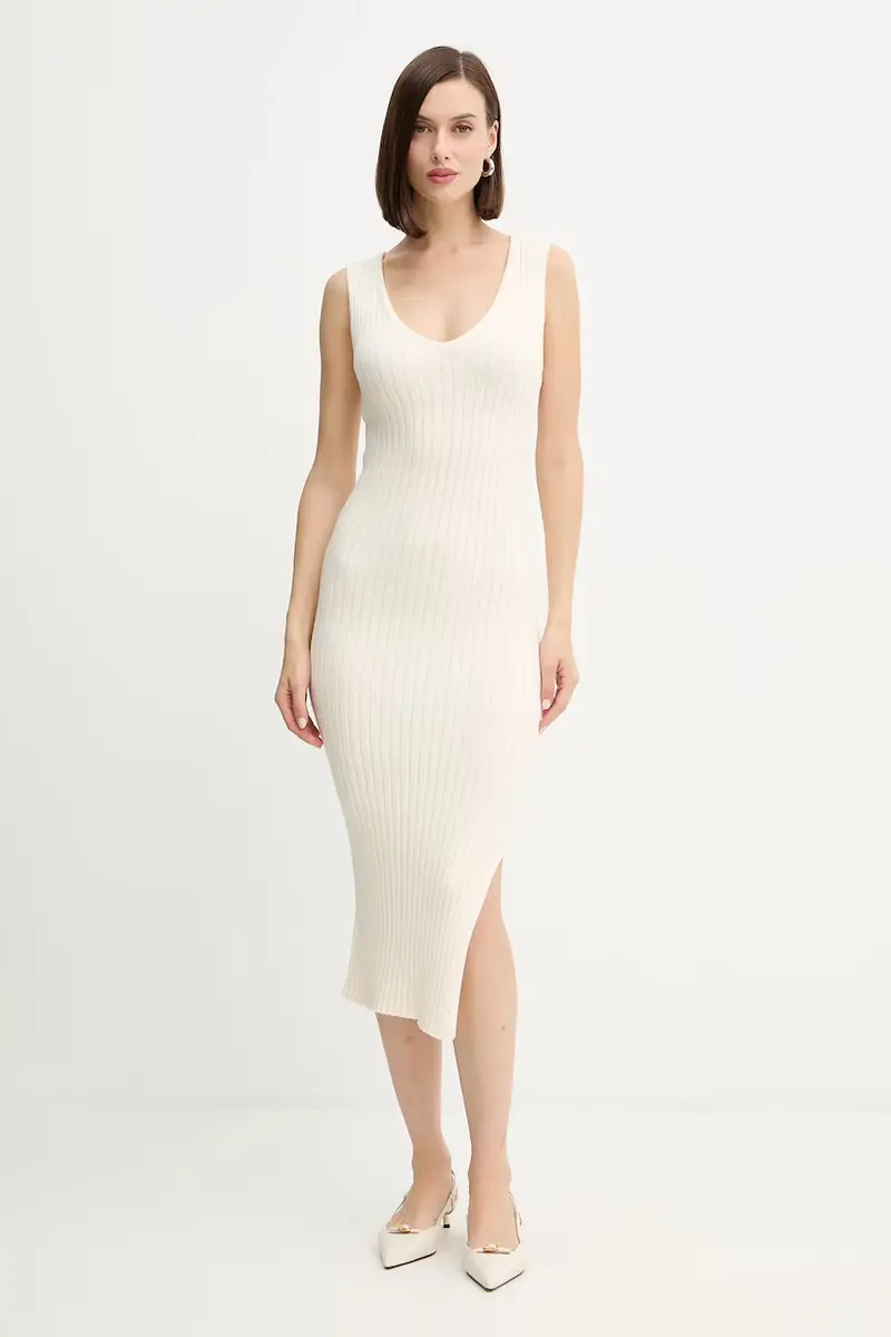 vestito e kardigan colore beige RMORILO miniatura 2