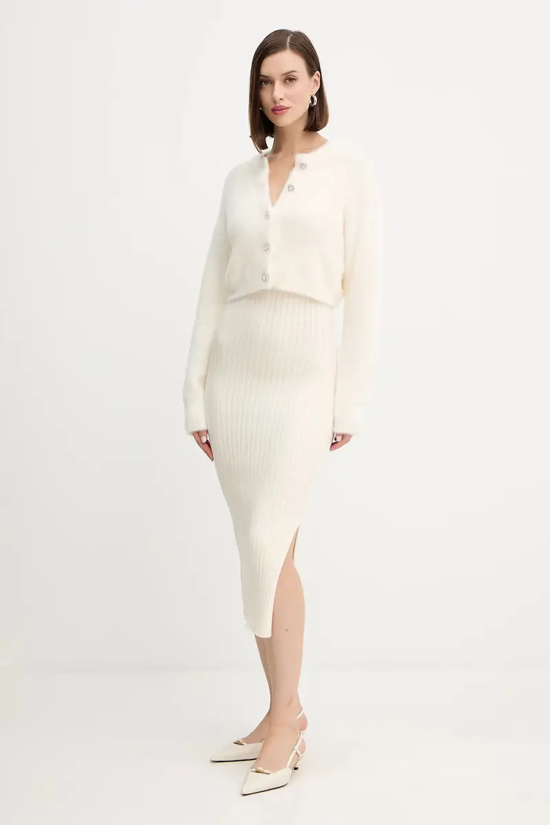 vestito e kardigan colore beige RMORILO miniatura 4