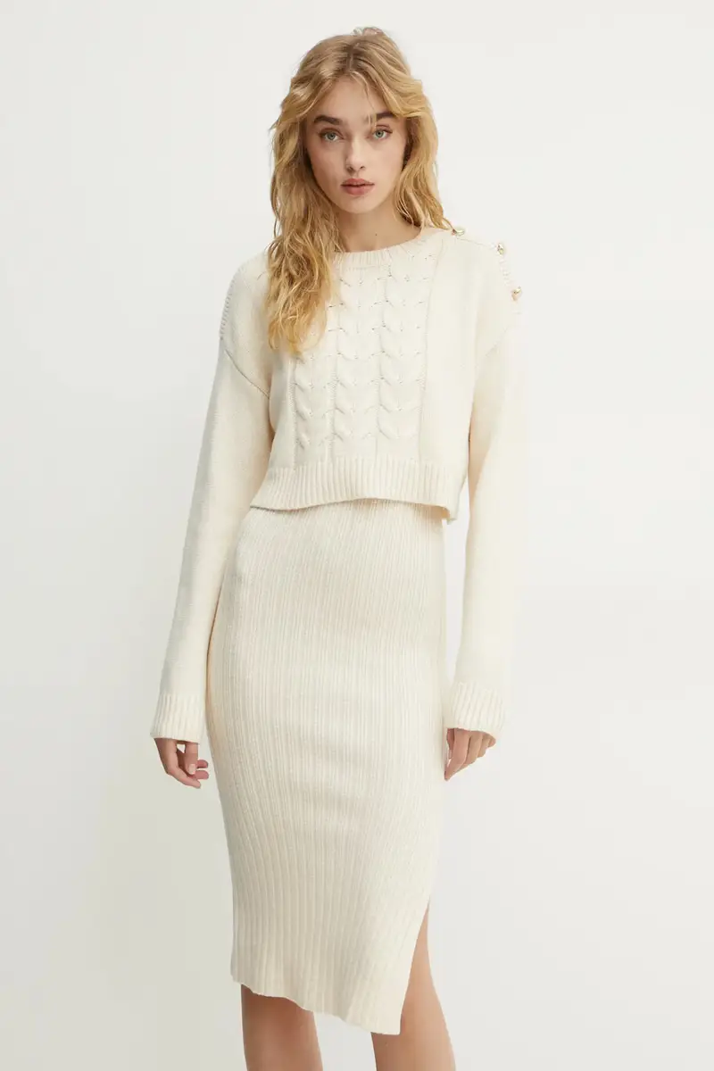 vestito e maglione RMNATE colore beige RMNATE