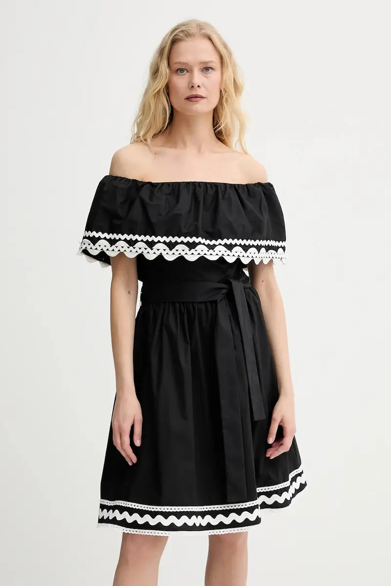 vestito in cotone colore nero RCAPRI