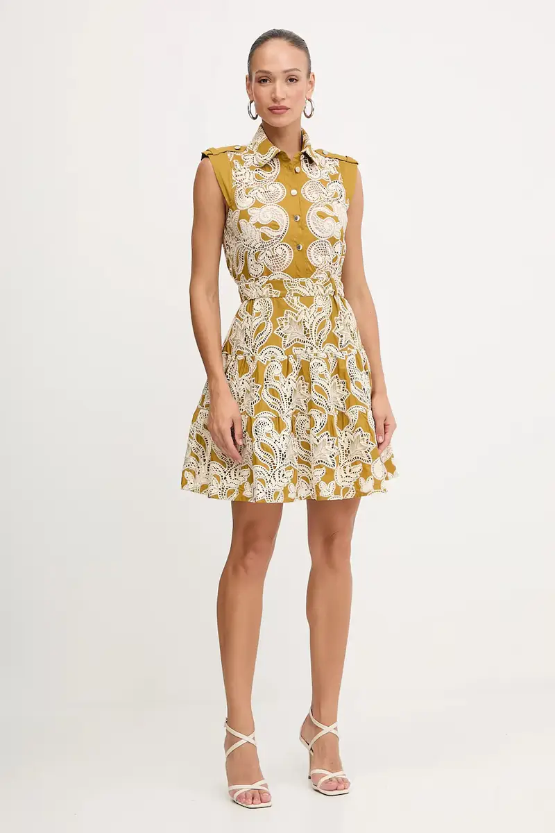 vestito in cotone Verde miniatura 2