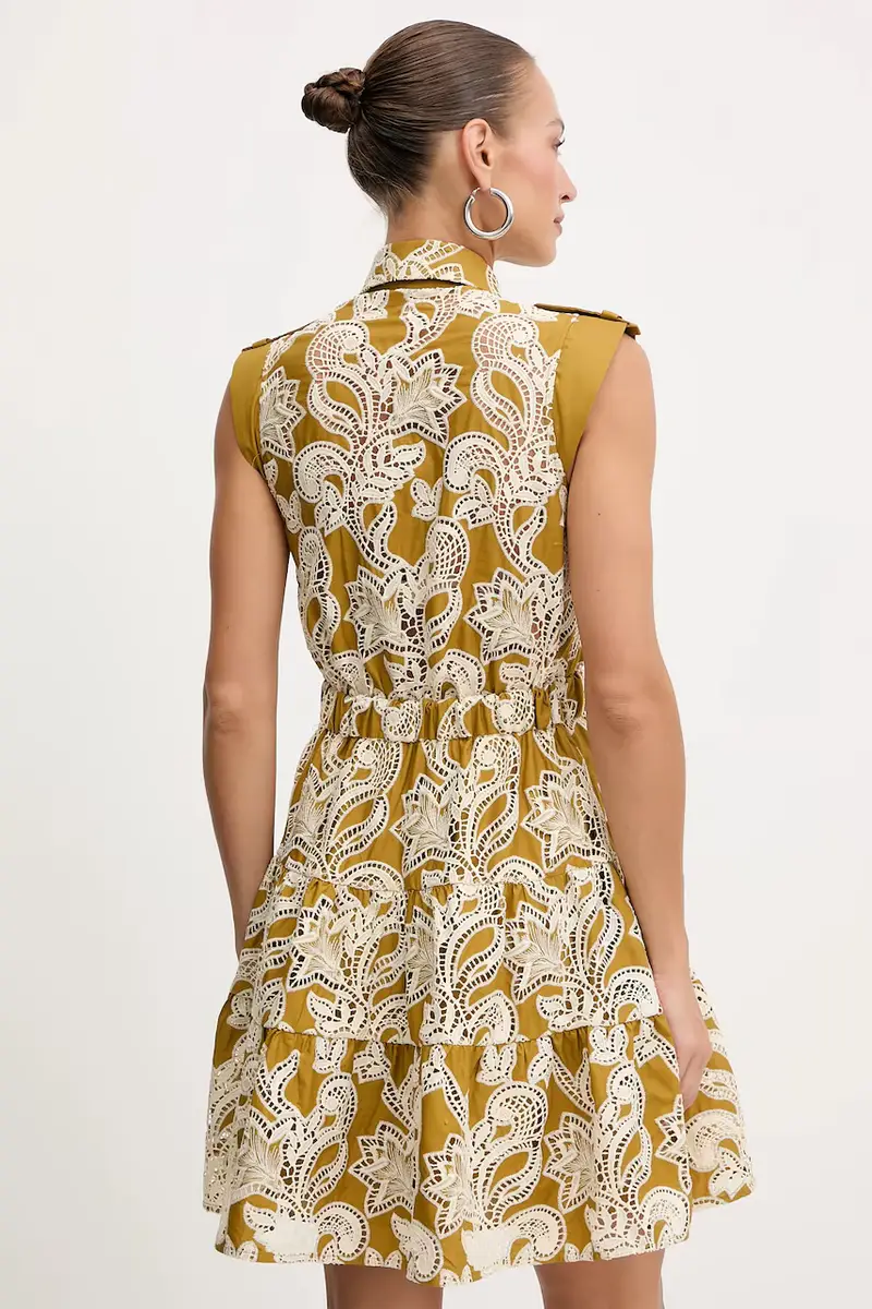 vestito in cotone Verde miniatura 3