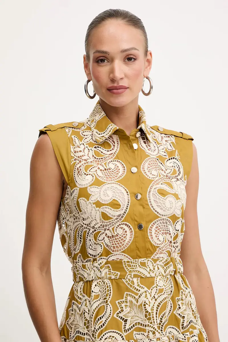 vestito in cotone Verde miniatura 4