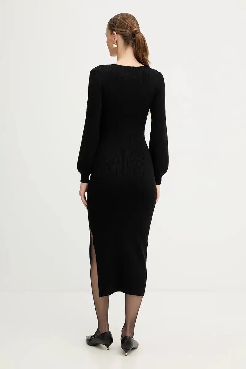 Morgan Vestito nero con cintura miniatura 3