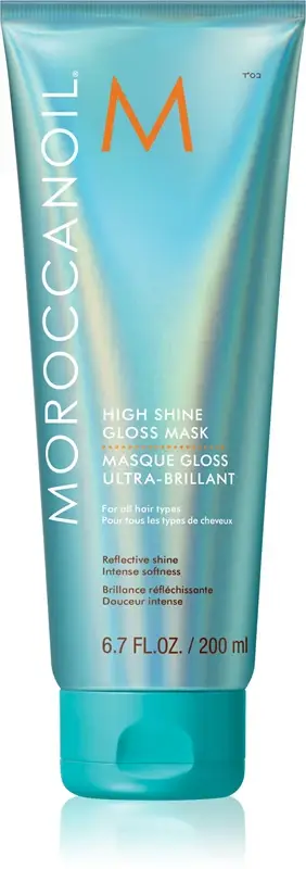 High Shine Gloss Mask maschera nutriente per capelli lisci e luminosi con olio di argan 200 ml