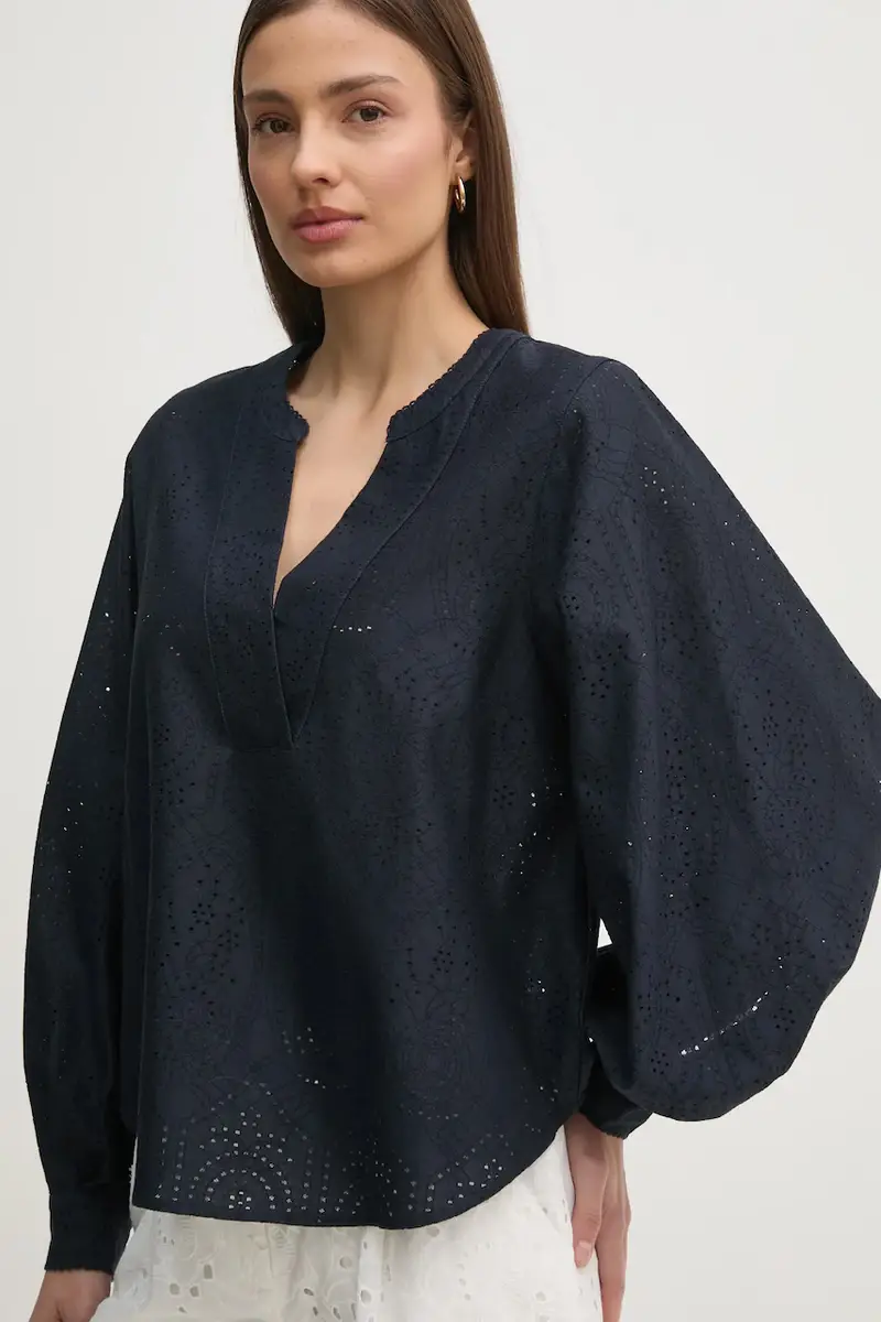 camicetta donna colore blu navy 169430 miniatura 4