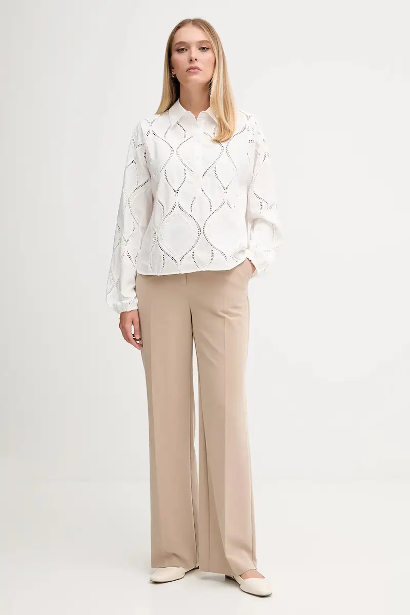 camicetta in cotone NOLIN donna colore bianco 174010 miniatura 2