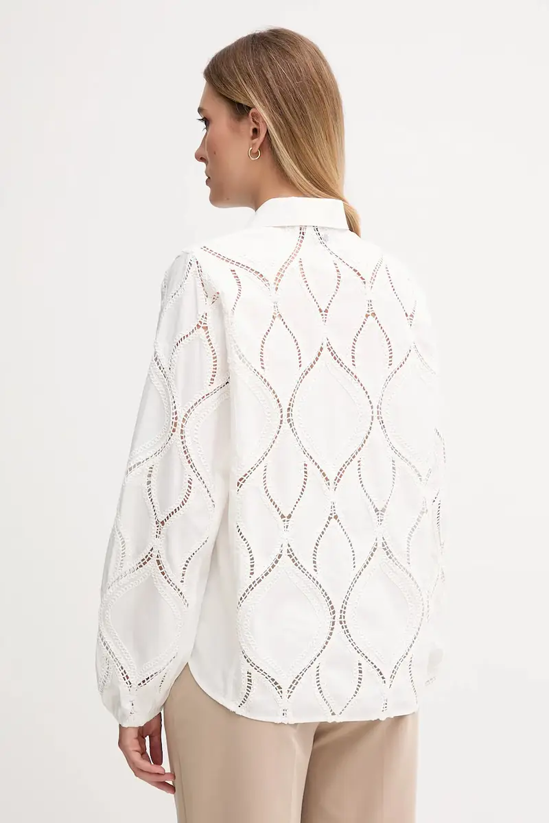 camicetta in cotone NOLIN donna colore bianco 174010 miniatura 3