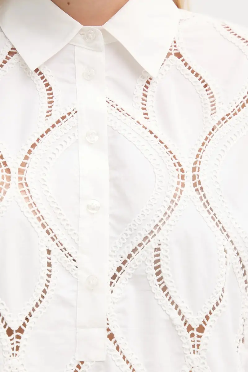 camicetta in cotone NOLIN donna colore bianco 174010 miniatura 5