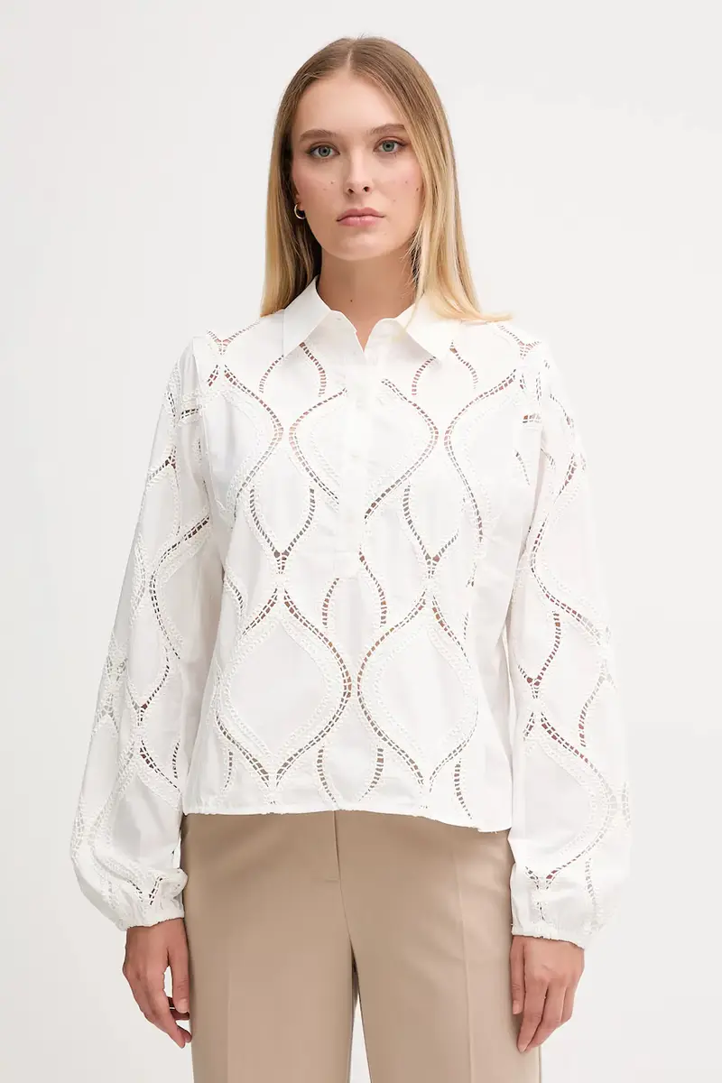 camicetta in cotone NOLIN donna colore bianco 174010