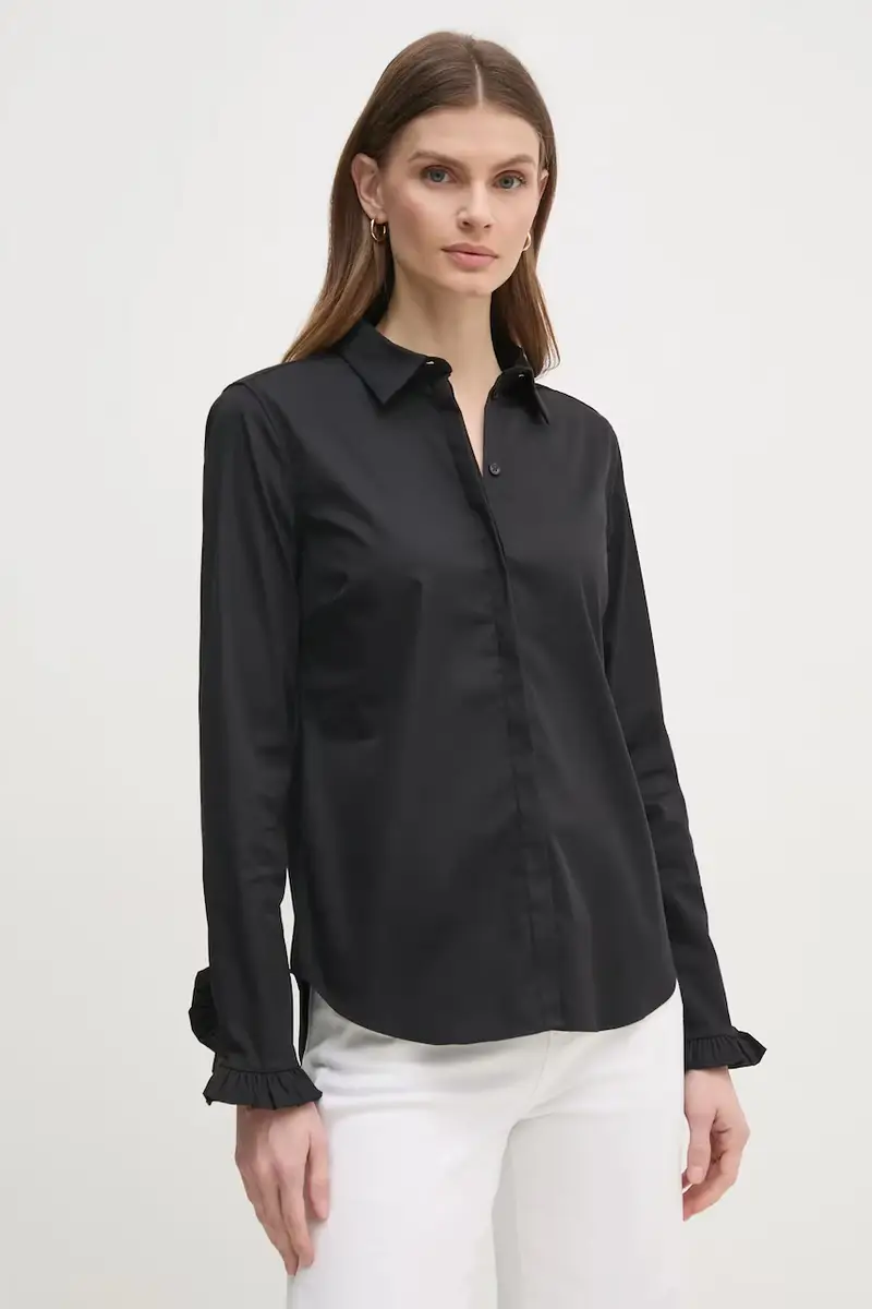 camicia donna colore beige 144070 Nero miniatura 4