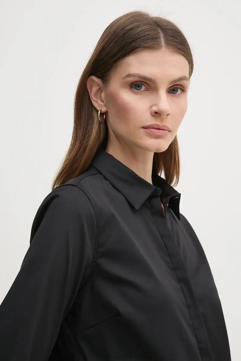 camicia donna colore beige 144070 Nero miniatura 5