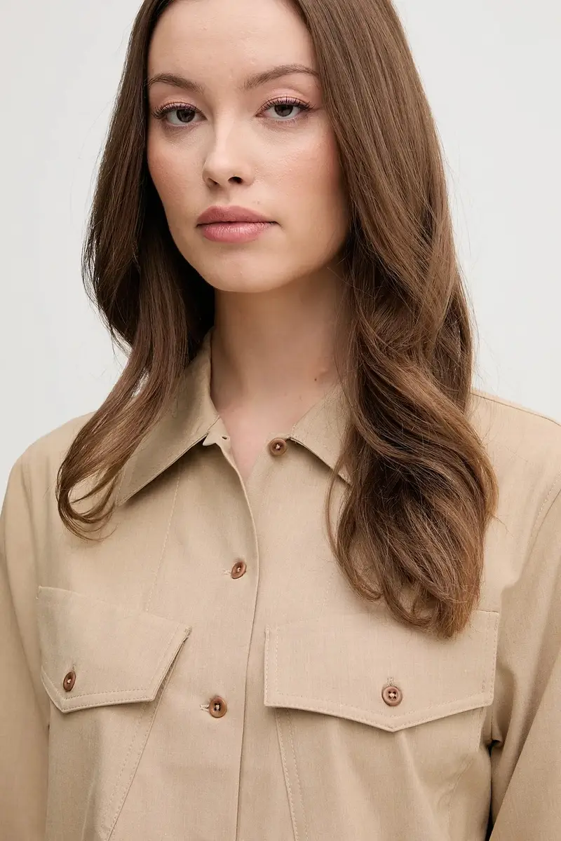 camicia donna colore beige 169790 miniatura 4