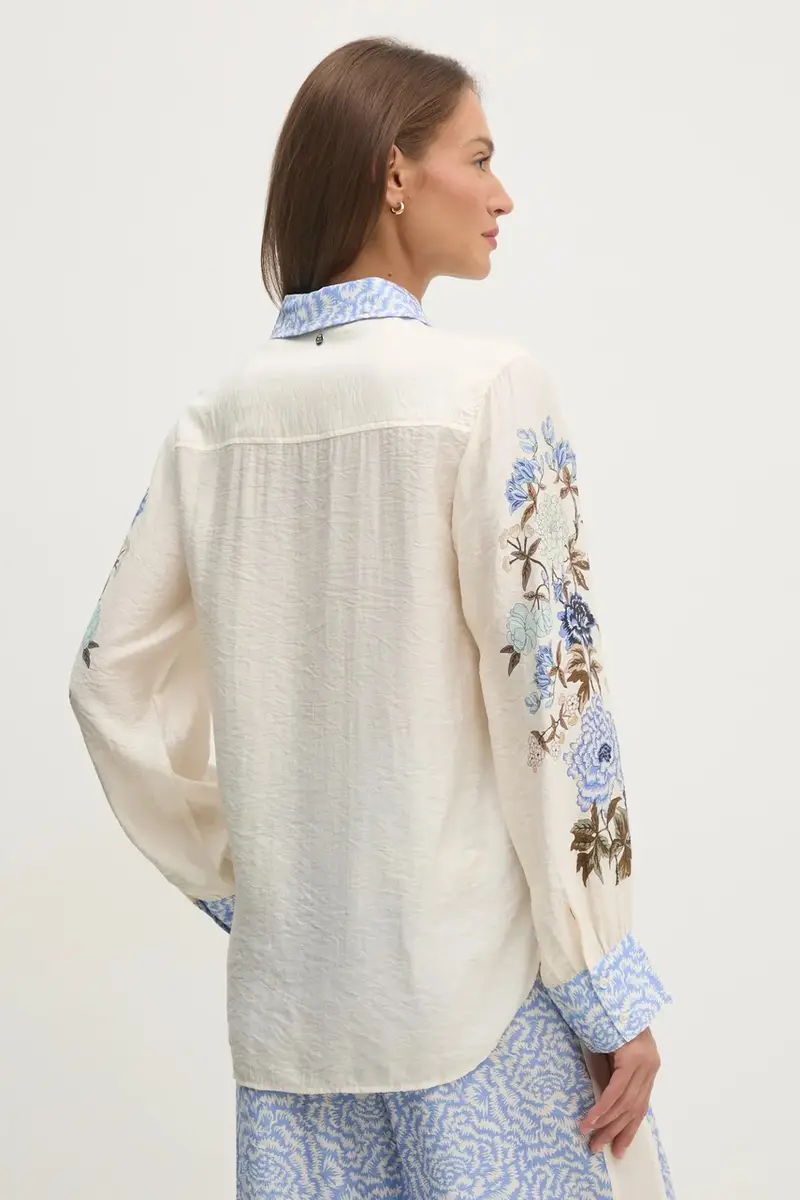 camicia donna colore beige 169830 miniatura 3