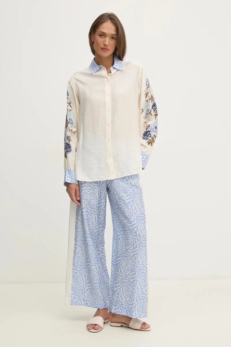 camicia donna colore beige 169830 miniatura 4