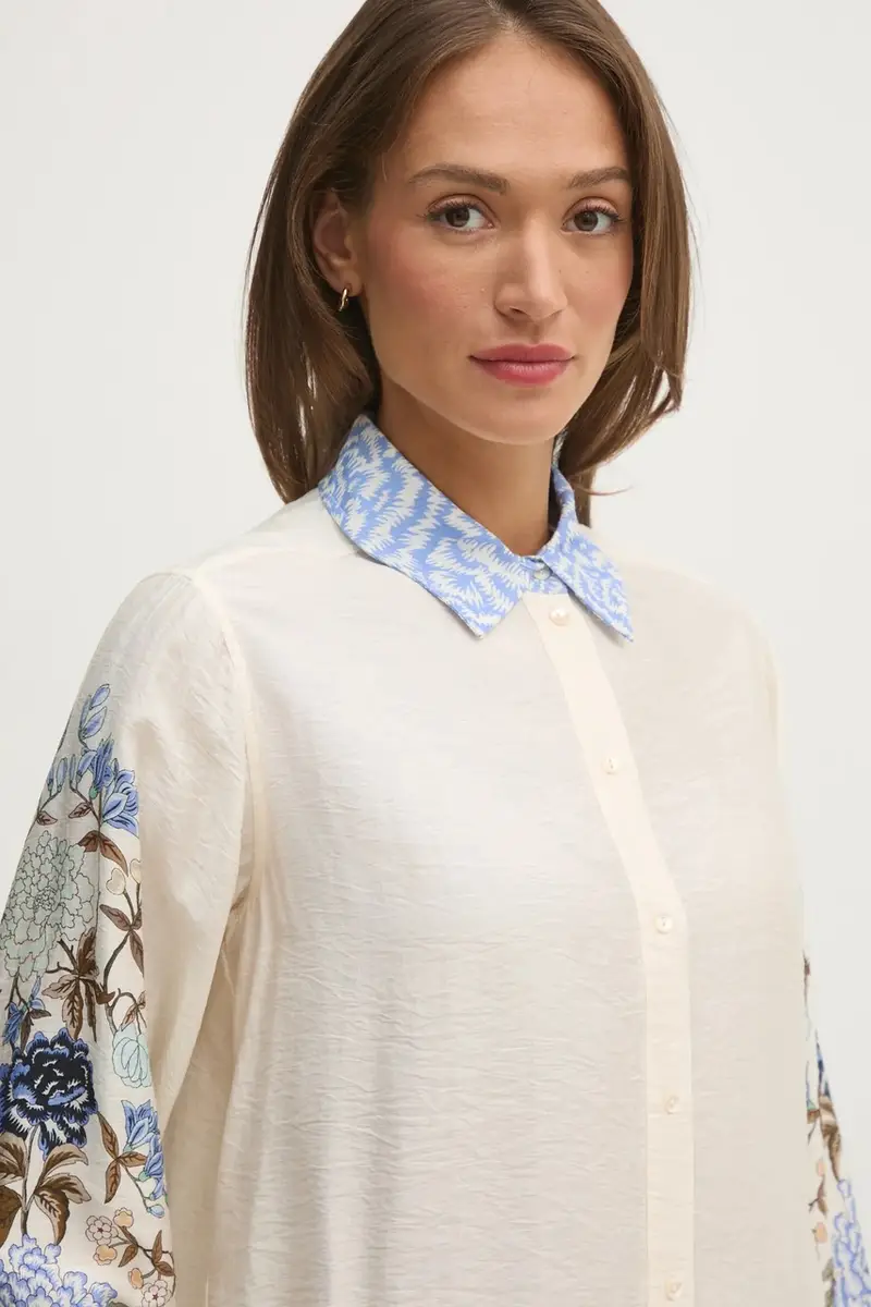 camicia donna colore beige 169830 miniatura 5