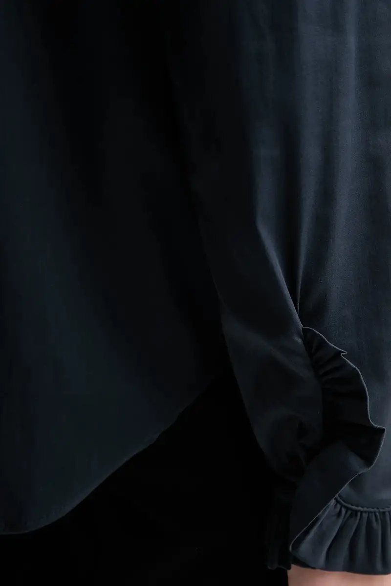 camicia donna colore blu Blu navy miniatura 5