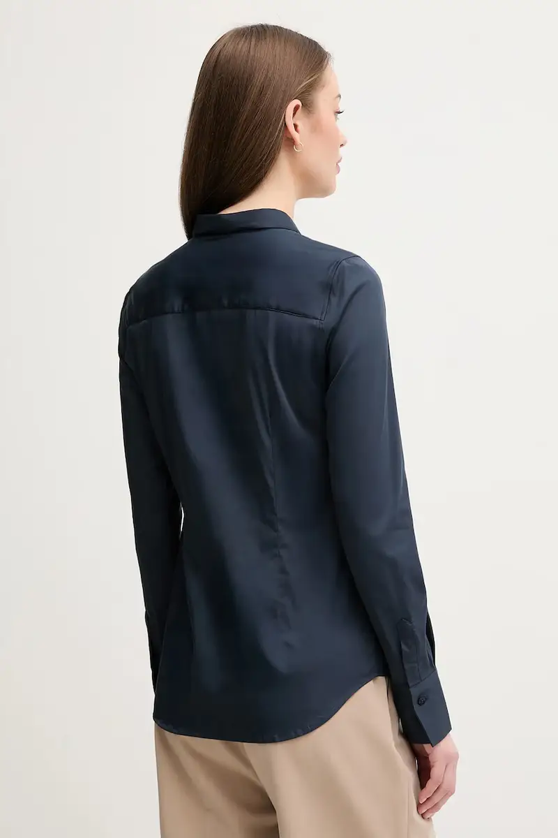 camicia donna colore nero Blu navy miniatura 3