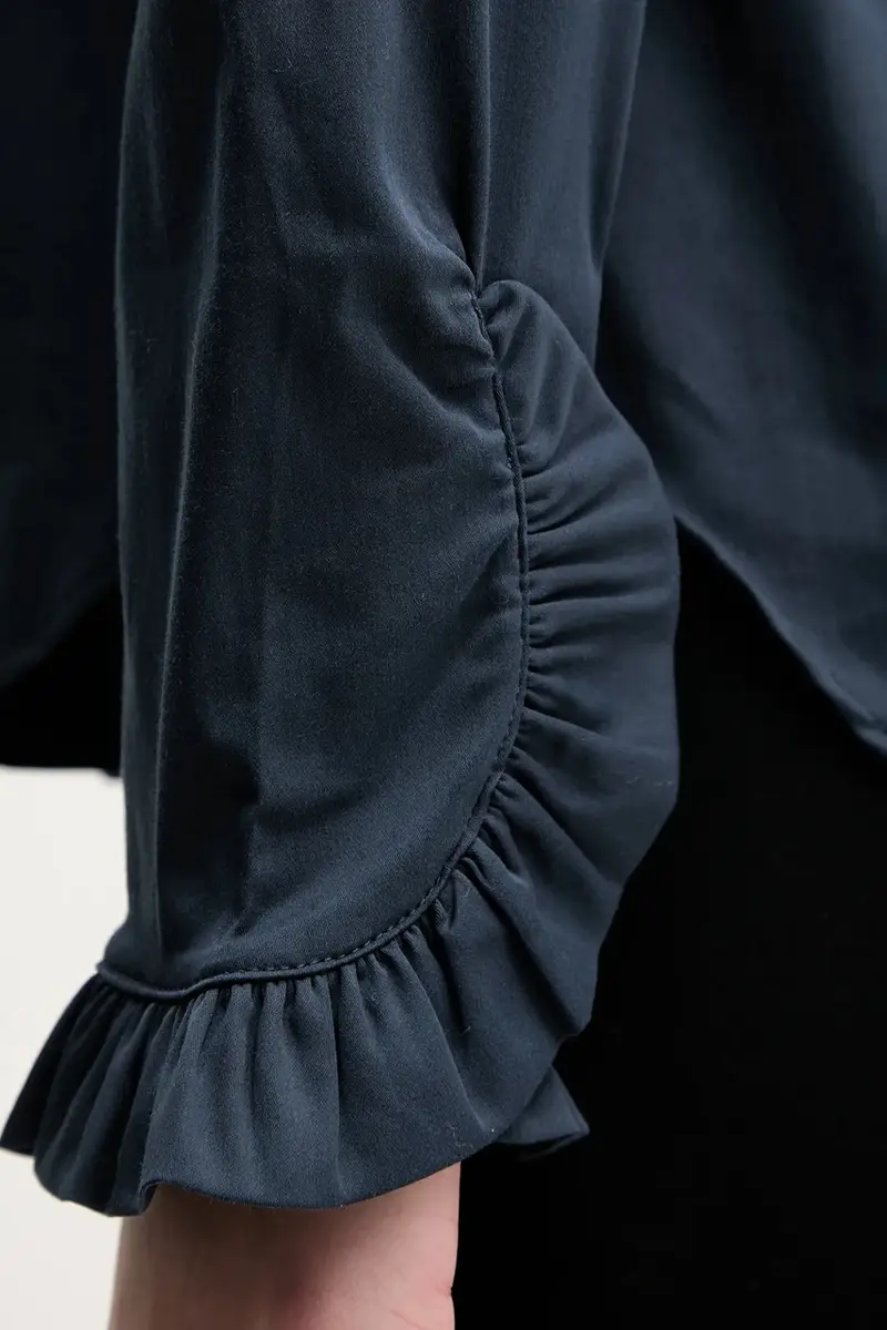 camicia donna colore verde 144070 Blu navy miniatura 5