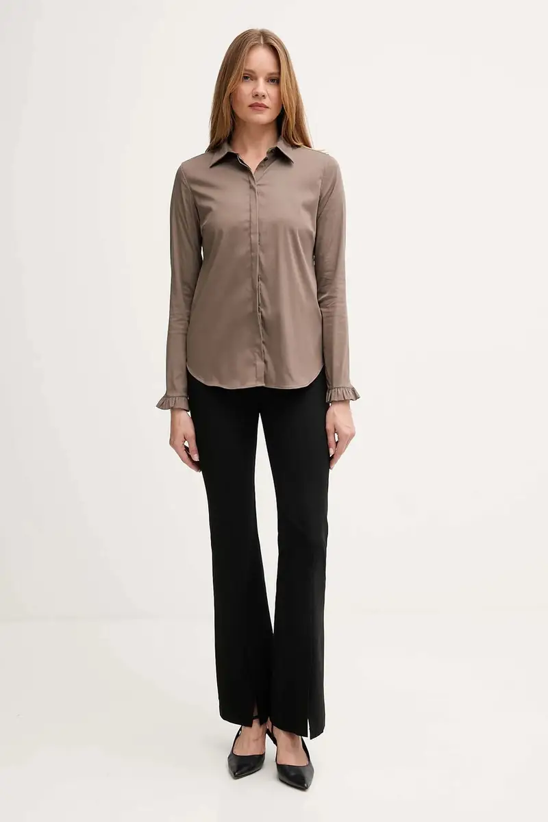 camicia donna colore verde 144070 Marrone miniatura 2