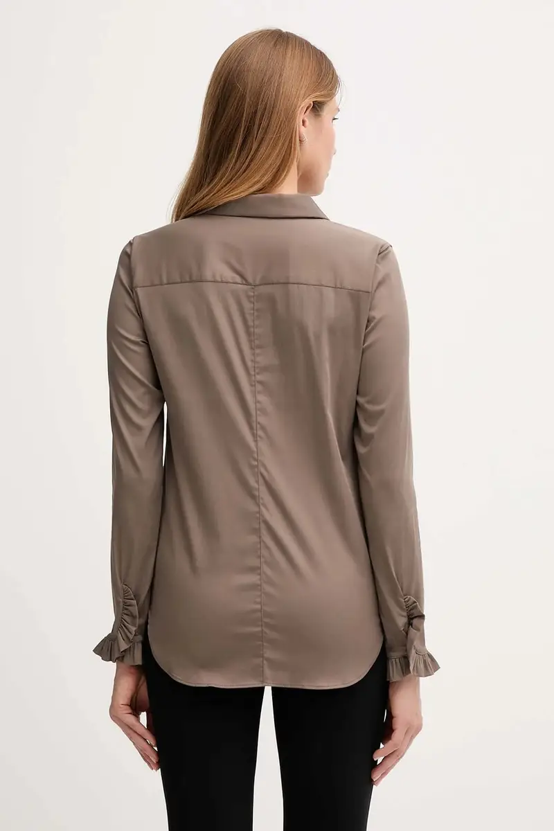 camicia donna colore verde 144070 Marrone miniatura 3