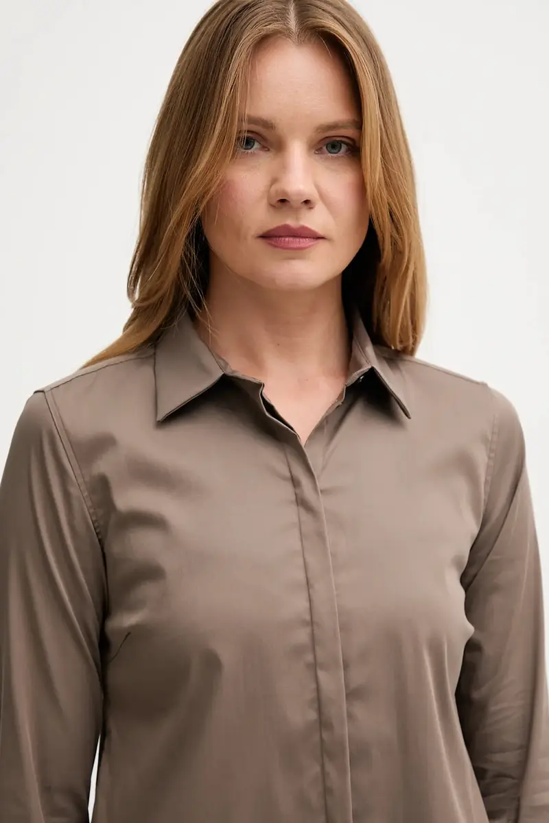 camicia donna colore verde 144070 Marrone miniatura 4