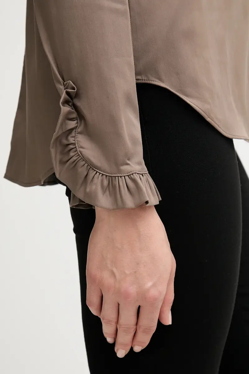 camicia donna colore verde 144070 Marrone miniatura 5