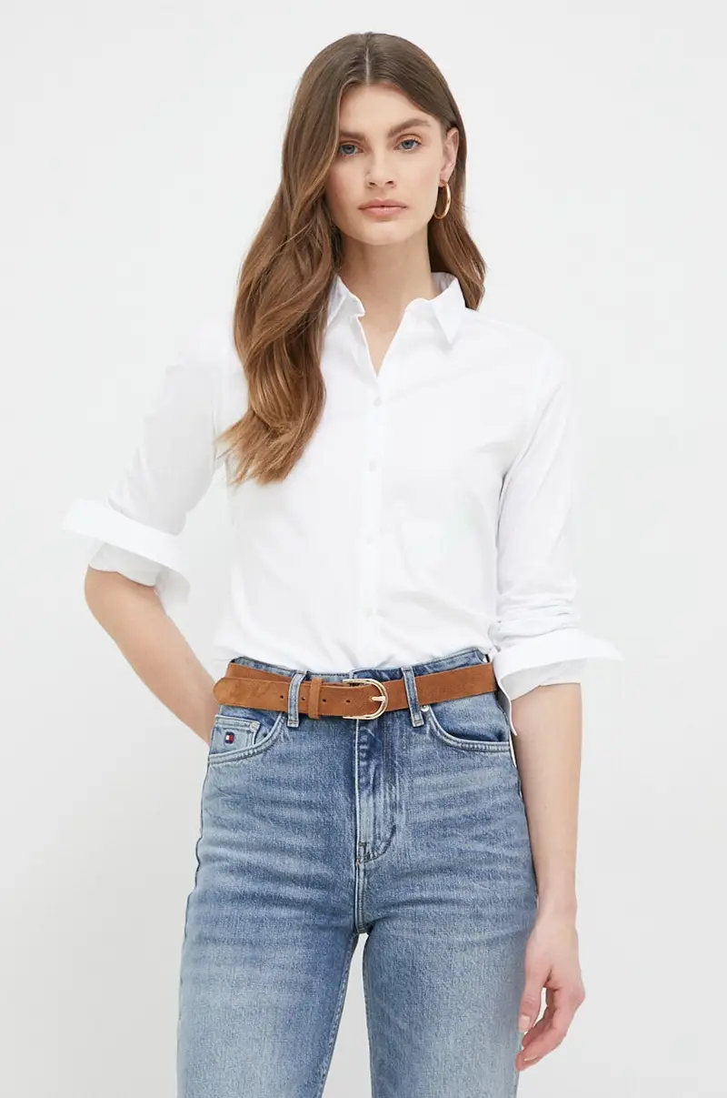 camicia in cotone donna Bianco miniatura 2