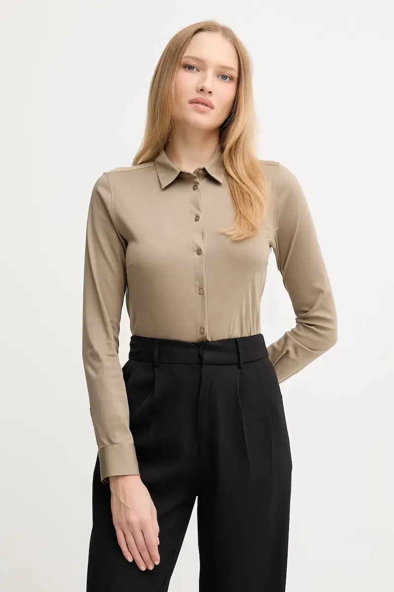 camicia in cotone donna colore nero Verde