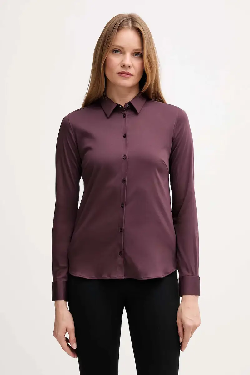 camicia in cotone donna colore nero Violetto
