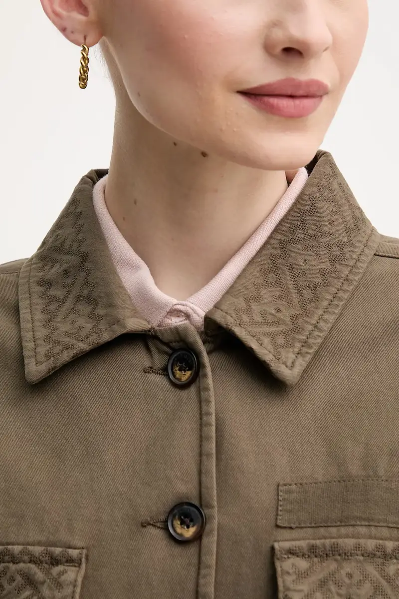 camicia in cotone donna colore verde 170220 miniatura 5