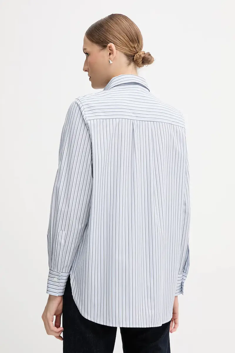 camicia in cotone ELINDA donna colore blu 174340 miniatura 3