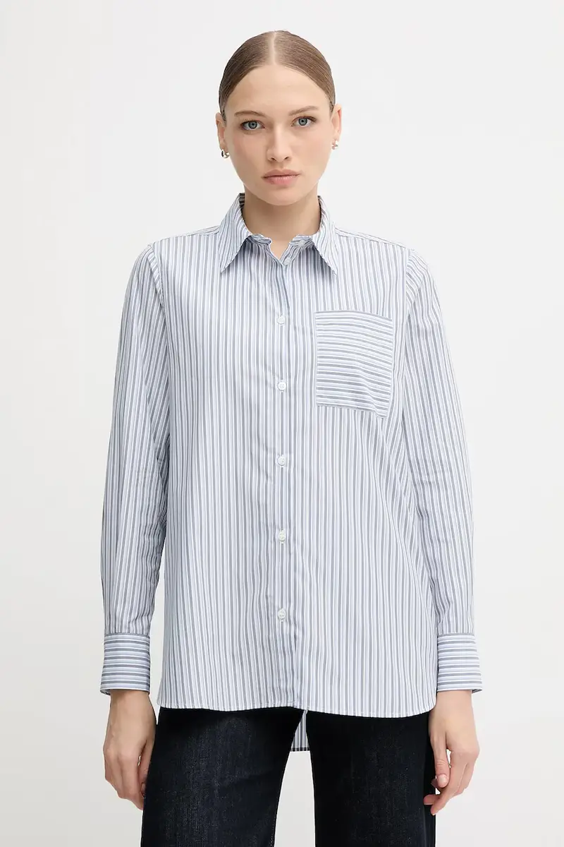 camicia in cotone ELINDA donna colore blu 174340