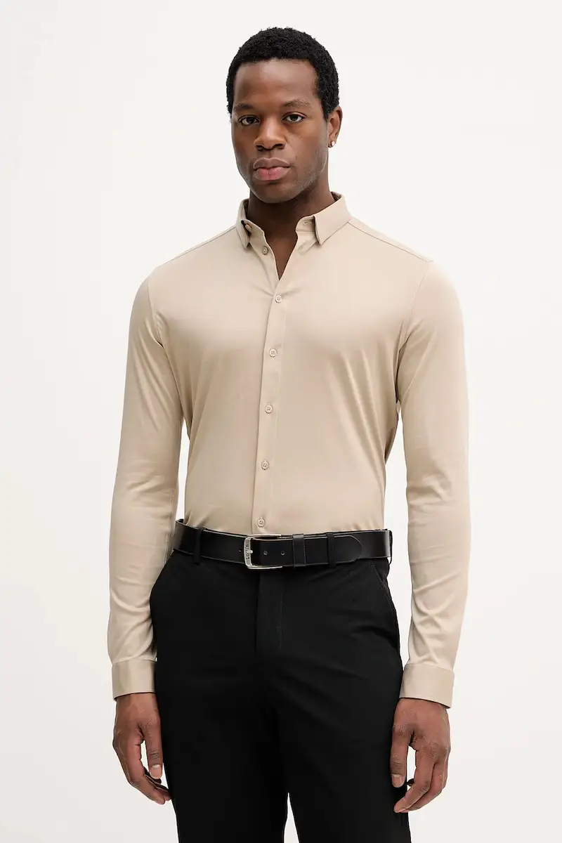 camicia in cotone MARCO Beige