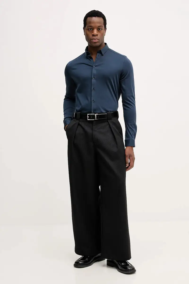 camicia in cotone MARCO Blu navy miniatura 2