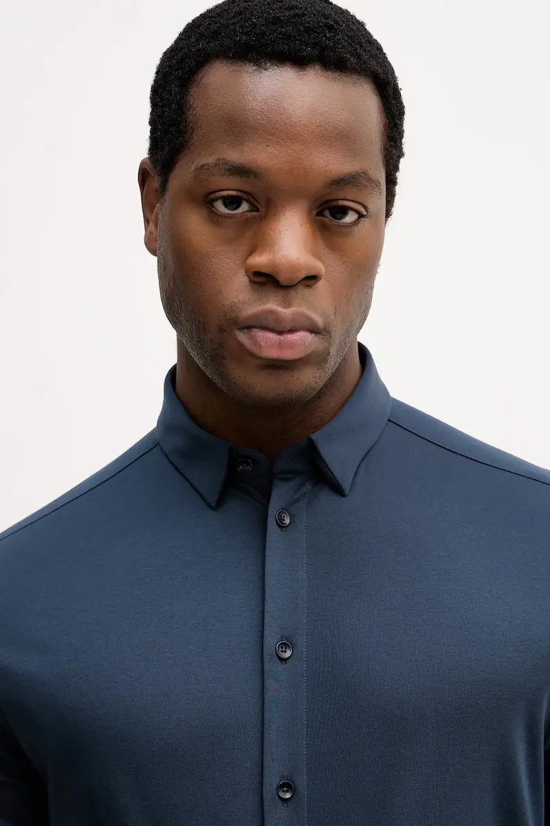 camicia in cotone MARCO Blu navy miniatura 4