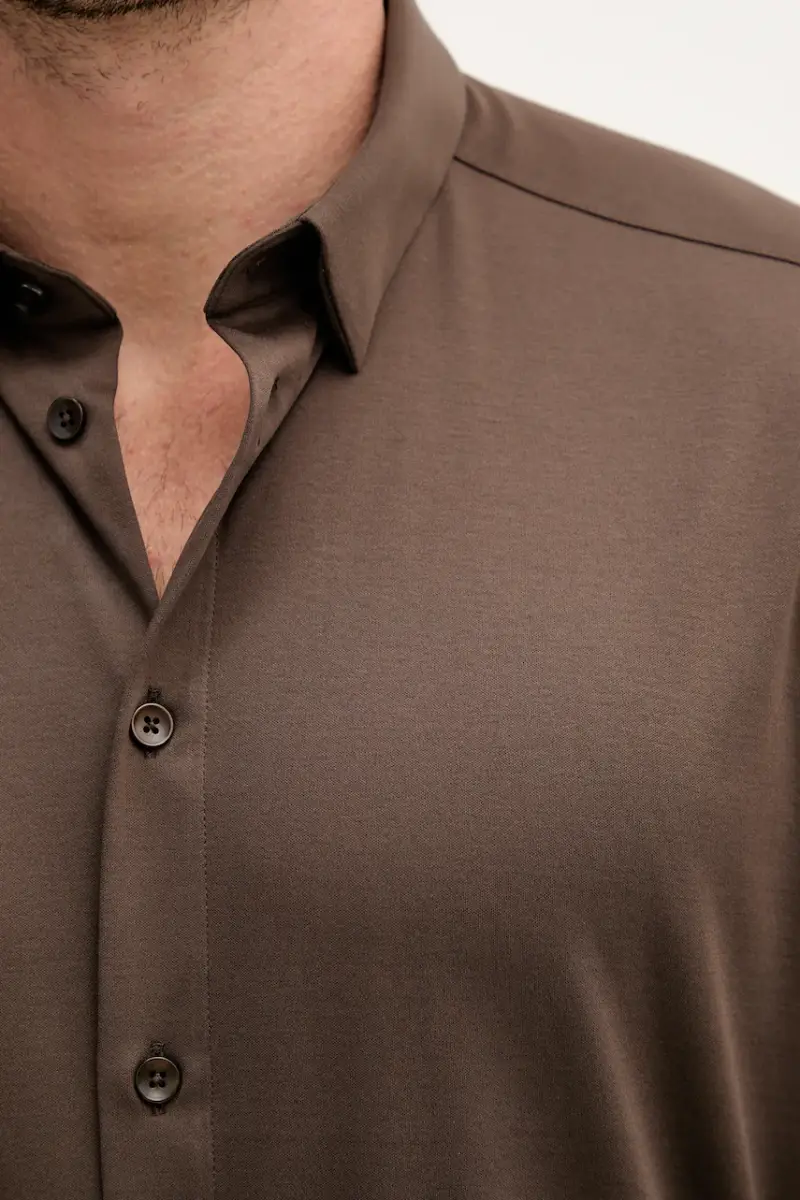 camicia in cotone MARCO uomo colore marrone 500940 miniatura 5