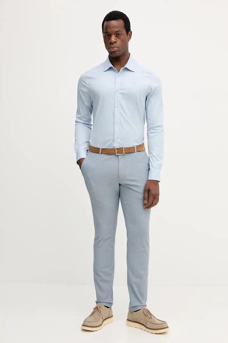 camicia MANNY uomo colore blu 508140 miniatura 2