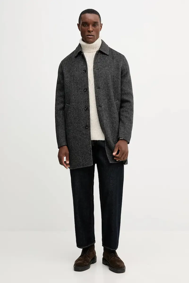 cappotto con lana BARKLEY colore grigio 508250 miniatura 2