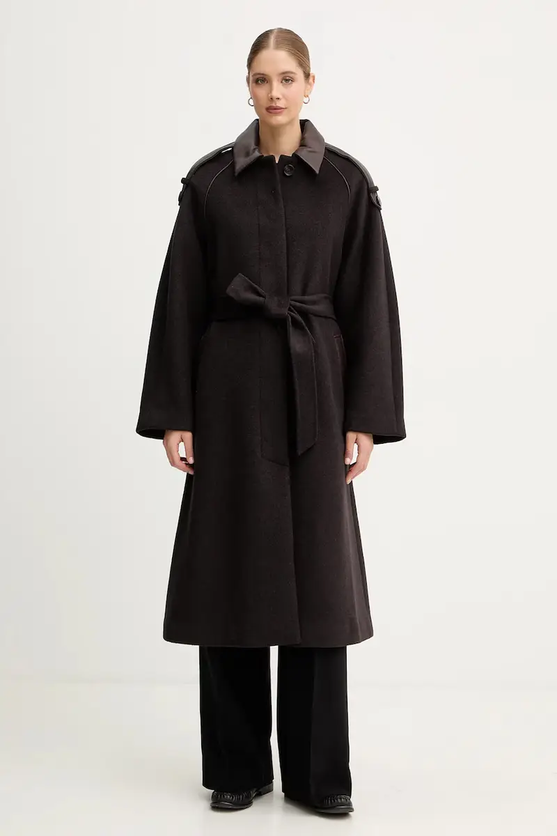 cappotto con lana EVA colore marrone 172920