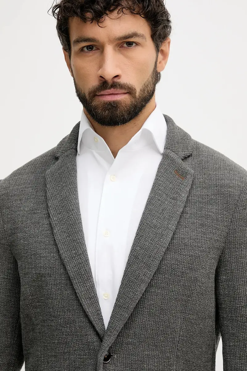 giacca con lana BALDO colore grigio 508690 miniatura 4