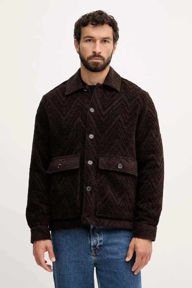 giacca con lana LUIS colore marrone 507960