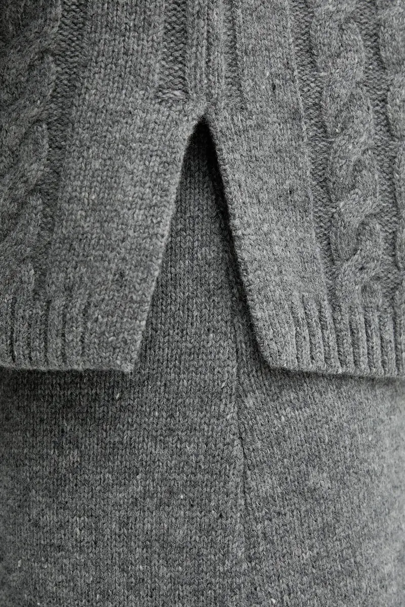 gonna in lana BRYNDIS colore grigio 173230 miniatura 4