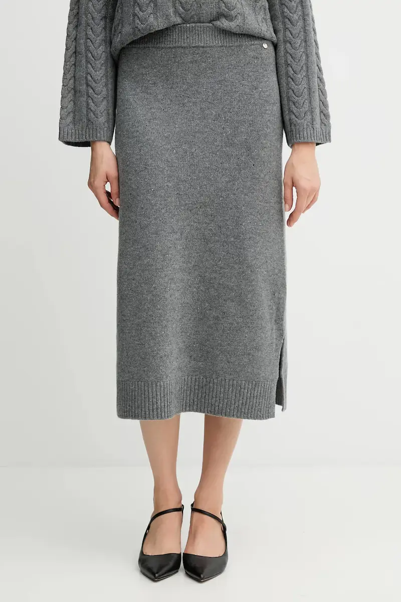 gonna in lana BRYNDIS colore grigio 173230