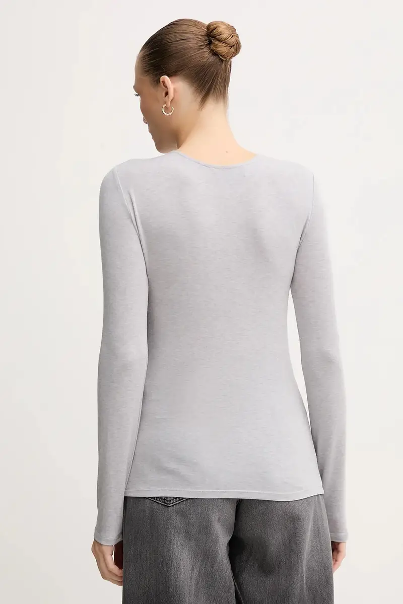longsleeve con aggiunta di cotone PETRI colore grigio 172880 miniatura 3