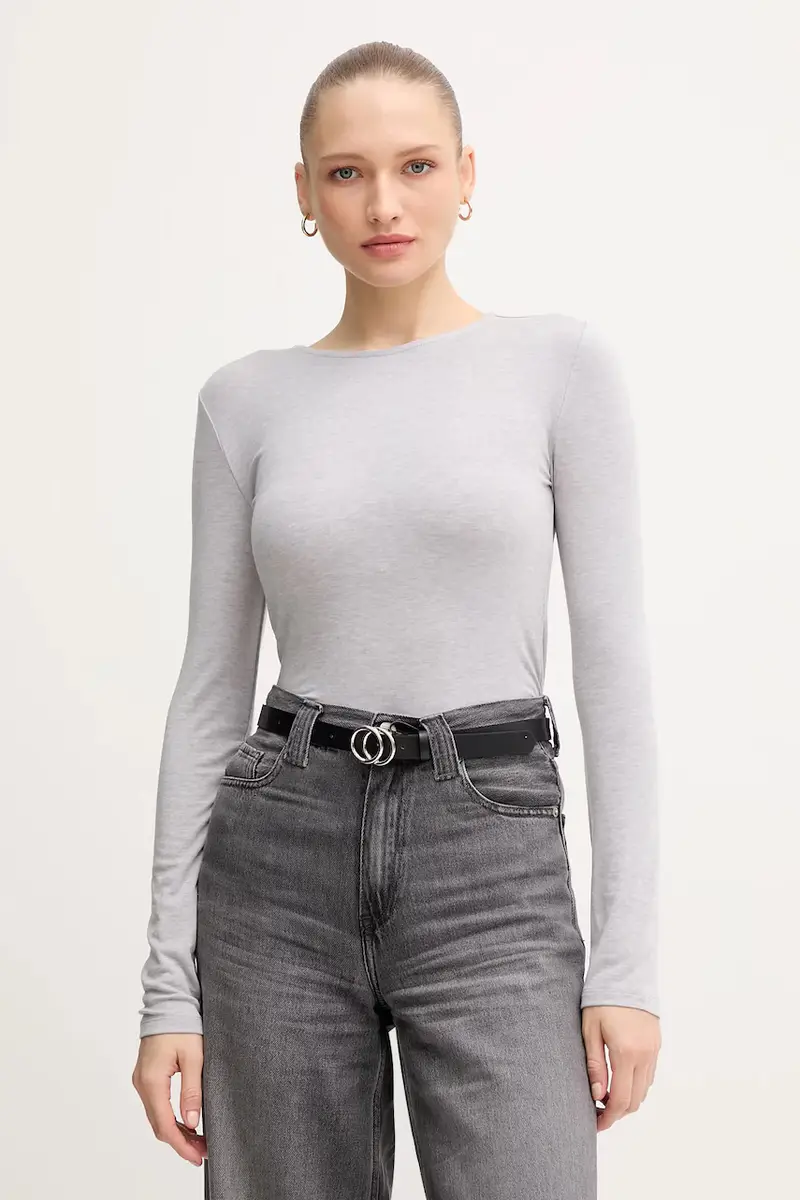 longsleeve con aggiunta di cotone PETRI colore grigio 172880